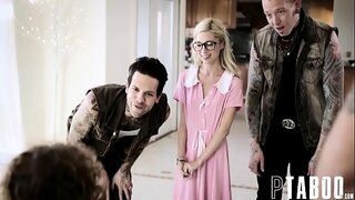 ���ేడి కన్నె, పసికందు, రాగి జుట్టుగల వ్యక్తి getting fucked మొదటి సారి